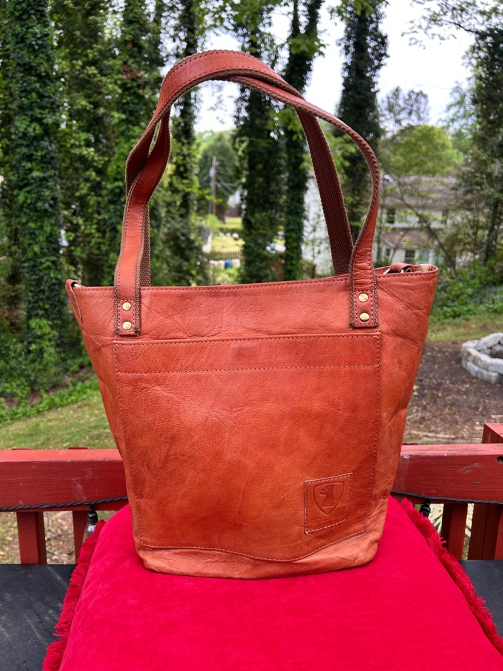Rust Leather Shoulder Tote - Timeless Everyday Carry